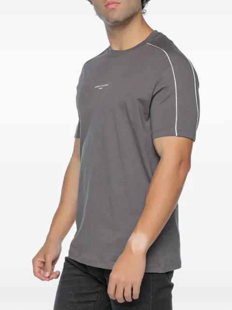 logo-print side-stripe T-shirt by ARMANI EXCHANGE