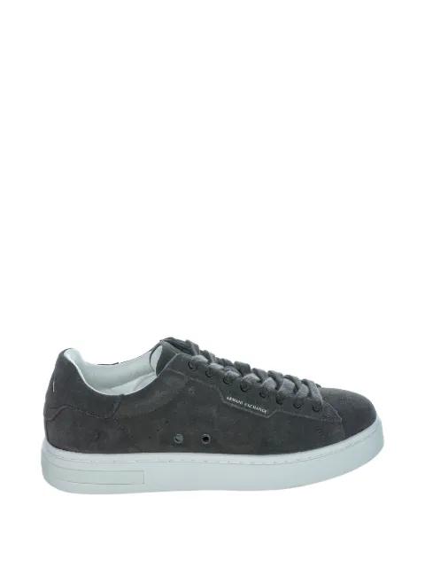 logo-print suede sneakers by ARMANI EXCHANGE