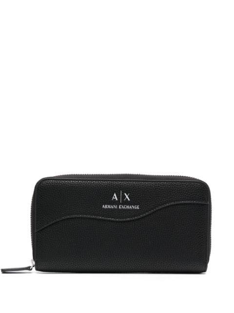 logo-print zip-fastening wallet by ARMANI EXCHANGE