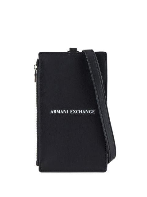 logo-stamp phone pouch by ARMANI EXCHANGE