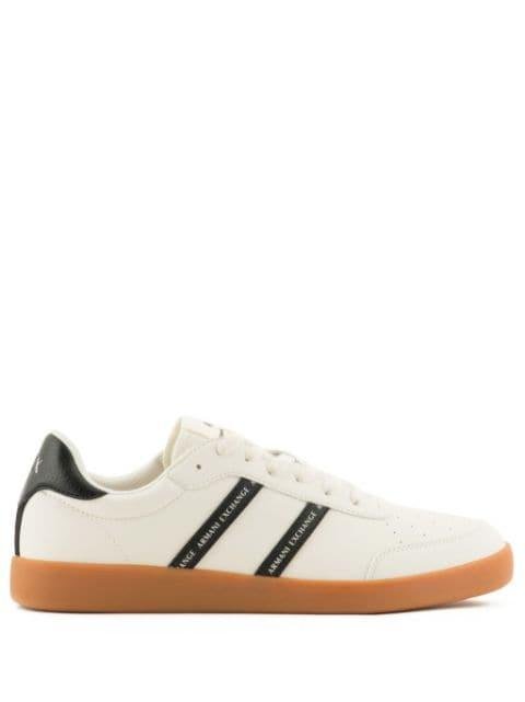 logo-stripe contrast-sole trainers by ARMANI EXCHANGE