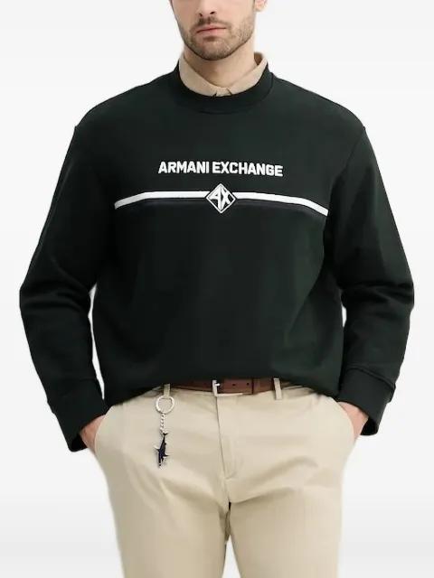 logo striped sweatshirt by ARMANI EXCHANGE