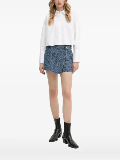 long-sleeve cropped shirt by ARMANI EXCHANGE