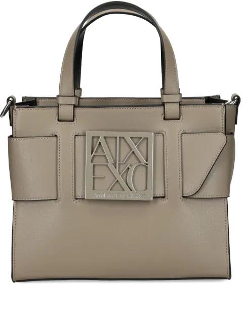 medium logo-plaque tote bag by ARMANI EXCHANGE