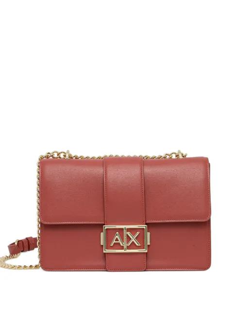 metal-logo chain satchel by ARMANI EXCHANGE