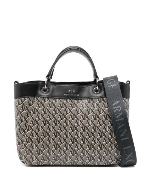 monogram-pattern tote bag by ARMANI EXCHANGE