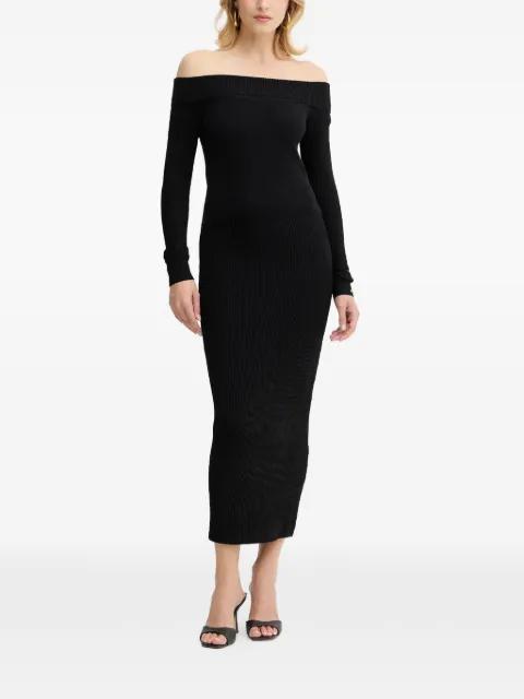 off-shoulder long-sleeve midi dress by ARMANI EXCHANGE