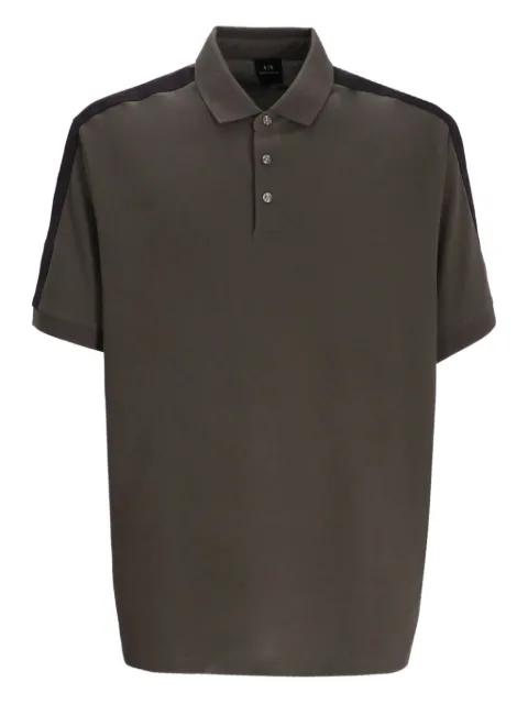 panelled cotton polo shirt by ARMANI EXCHANGE