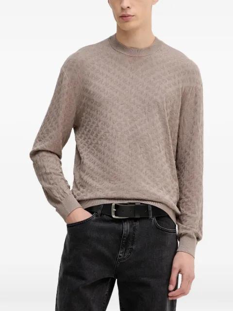 patterned crew-neck sweater by ARMANI EXCHANGE