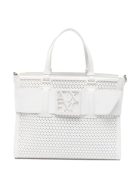 perforated logo-plaque tote bag by ARMANI EXCHANGE