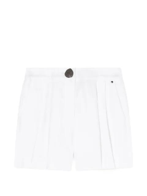 pleated button-fastening linen shorts by ARMANI EXCHANGE