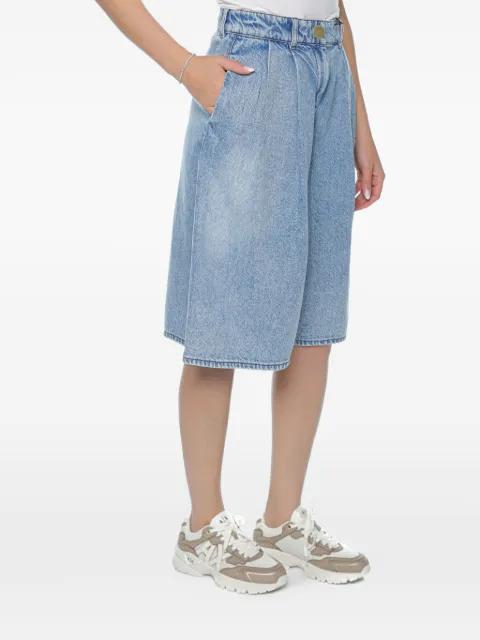 pleated denim shorts by ARMANI EXCHANGE