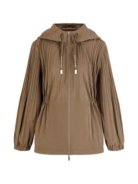 pleated hoodied jacket by ARMANI EXCHANGE
