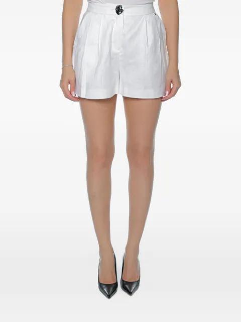 pleated linen mini shorts by ARMANI EXCHANGE