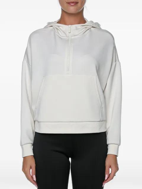 quarter-zip pouch-pocket hoodie by ARMANI EXCHANGE