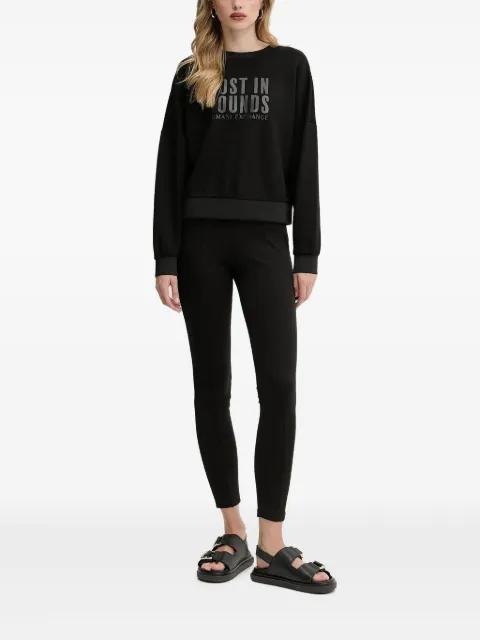 ribbed crew-neck sweatshirt by ARMANI EXCHANGE