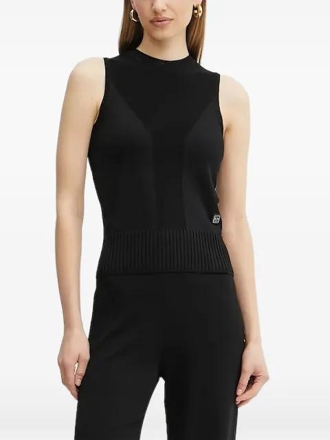ribbed logo-plaque vest by ARMANI EXCHANGE