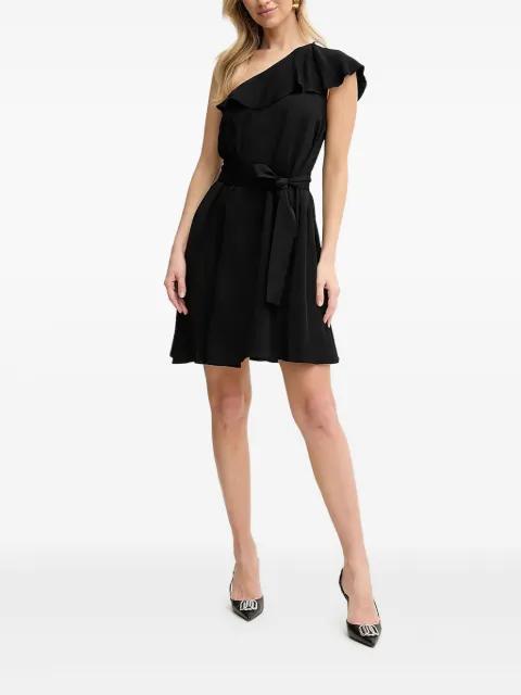 ruffle one-shoulder mini dress by ARMANI EXCHANGE