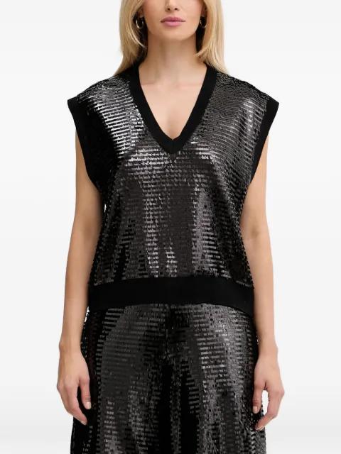 sequin V-neck vest by ARMANI EXCHANGE
