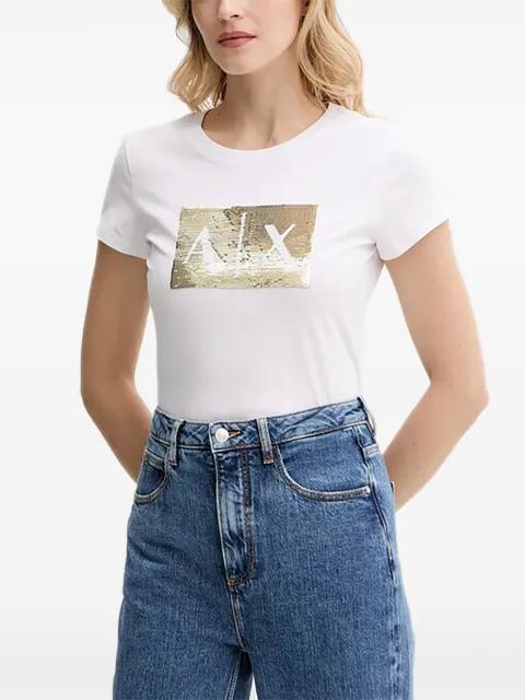sequin-embellished T-shirt by ARMANI EXCHANGE
