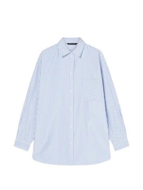 striped-print chest-pocket shirt by ARMANI EXCHANGE
