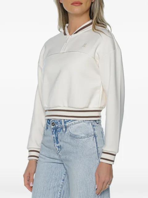 striped-trim quarter-zip sweatshirt by ARMANI EXCHANGE