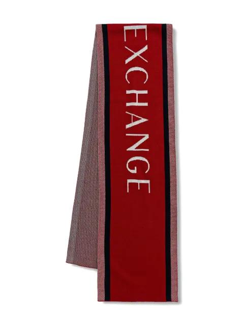 stripes-detail scarf by ARMANI EXCHANGE