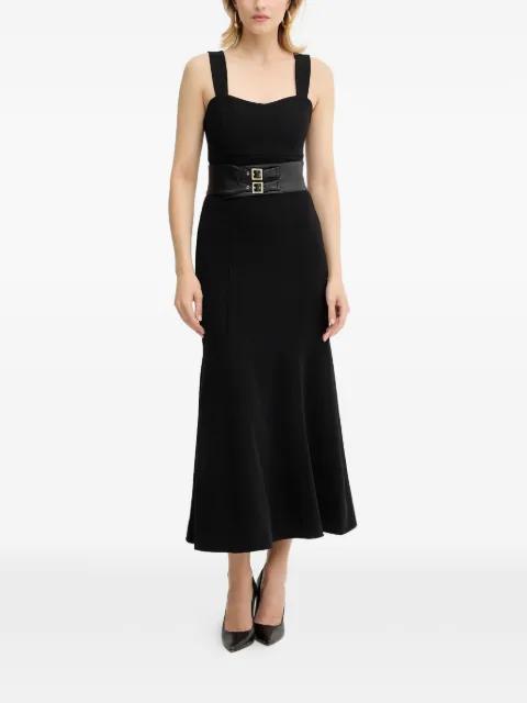 sweetheart-neck belted midi dress by ARMANI EXCHANGE