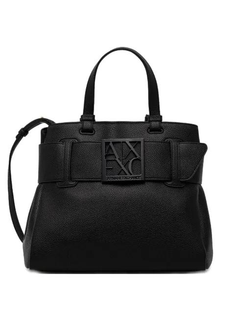 textured leather tote bag by ARMANI EXCHANGE