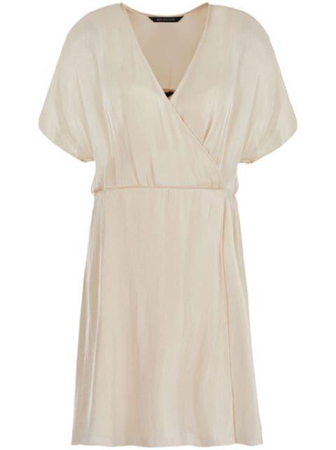 wrap chiffon minidress by ARMANI EXCHANGE