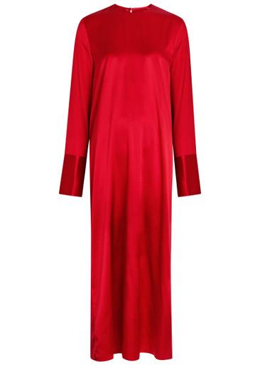 Bruna stretch-silk midi dress by ARMARIUM
