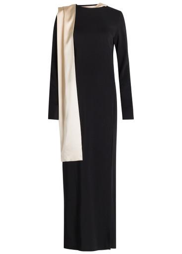 Dublina scarf-effect stretch-crepe maxi dress by ARMARIUM