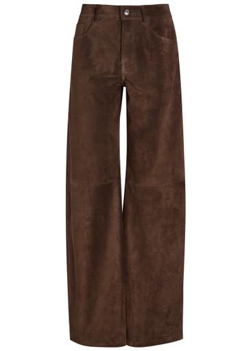 Luke wide-leg suede trousers by ARMARIUM