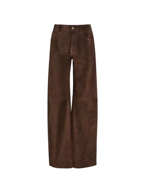 Luke wide-leg suede trousers by ARMARIUM