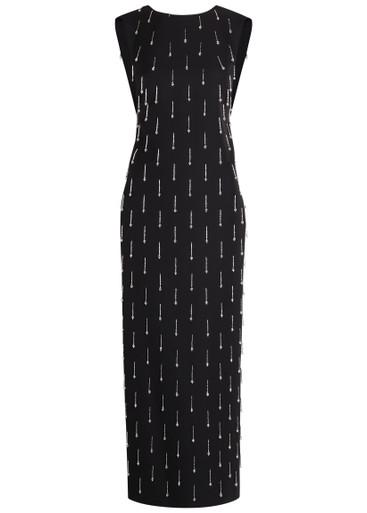 Mina crystal-embellished wool midi dress by ARMARIUM