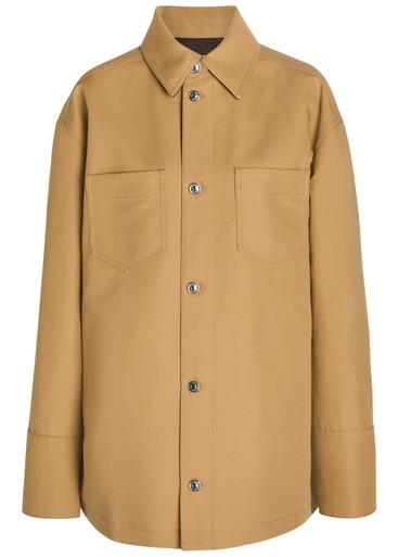 Tiberio suede-trimmed cotton jacket by ARMARIUM