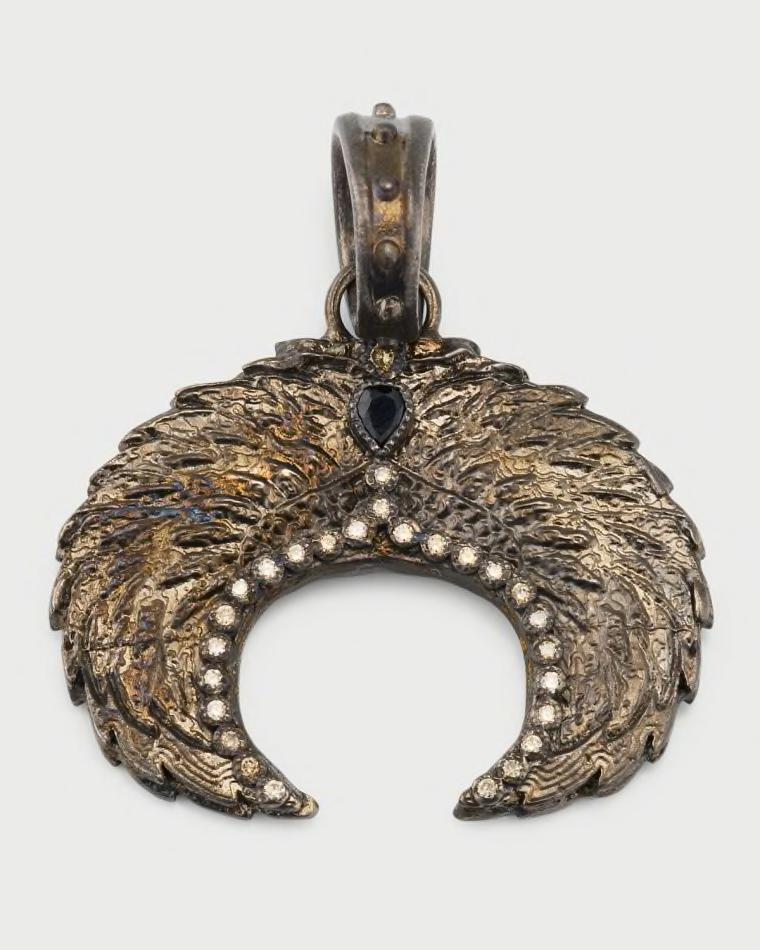 Men's Scaribe Enhancer with Black Sapphire and Diamonds by ARMENTA