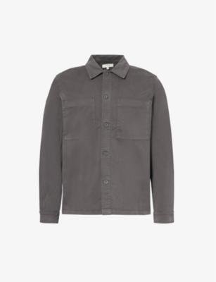 Garment-dyed buttoned stretch-cotton overshirt by ARNE