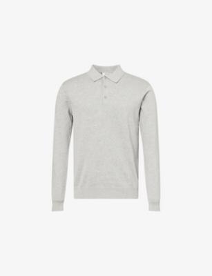 Regular-Fit Long-Sleeves Cotton-Knit Polo Shirt by ARNE