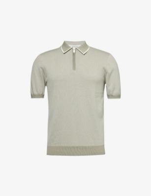 Zipped cotton-knit polo shirt by ARNE
