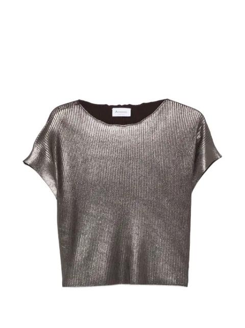 ribbed-knit T-shirt by AROVESCIO