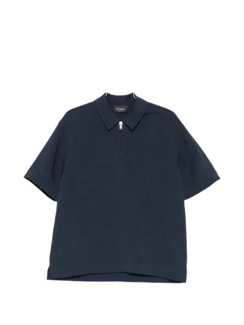 zip-fastening short-sleeve polo shirt by AROVESCIO