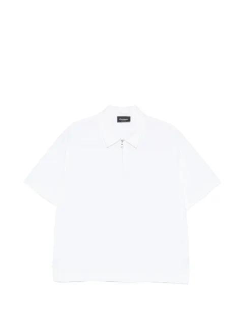 zip-fastening short-sleeve polo shirt by AROVESCIO