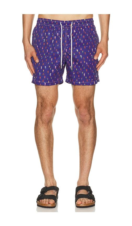 Arrels Barcelona Altinha x Malika Favre Exclusive Swim Shorts in Blue in Blue by ARRELS BARCELONA