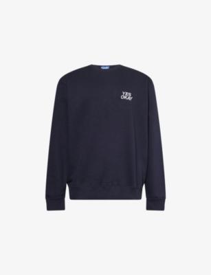 Text-Embroidered Cotton-Blend Sweatshirt by ARRELS BARCELONA Text-Embroidered Cotton-Blend Sweatshirt by ARRELS BARCELONA