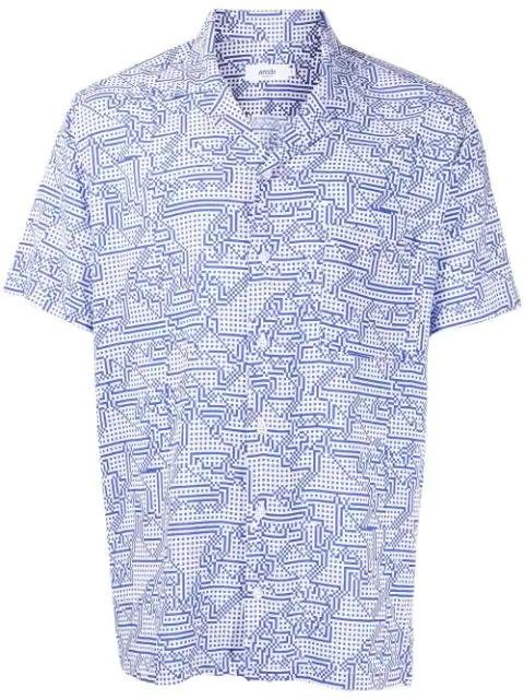 geometric-print camp-collar shirt by ARRELS BARCELONA