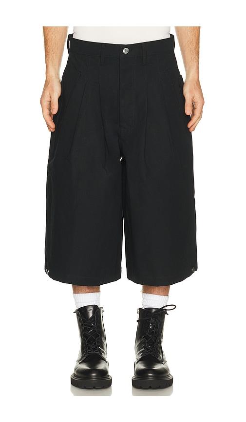 Art Community Diptych Japanese Nylon Jort in Black by ART COMMUNITY