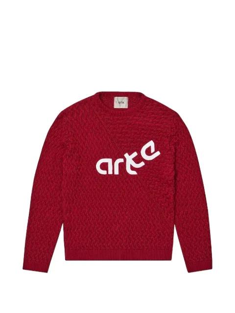 logo-detail cable-knit sweater by ARTE ANTWERP