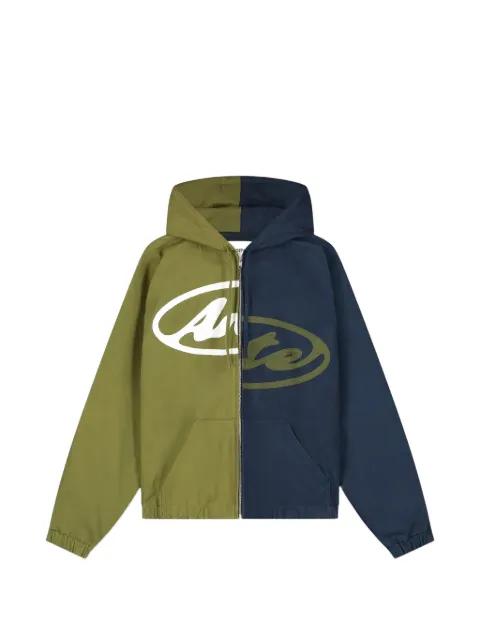 logo-print panelled hoodie by ARTE ANTWERP