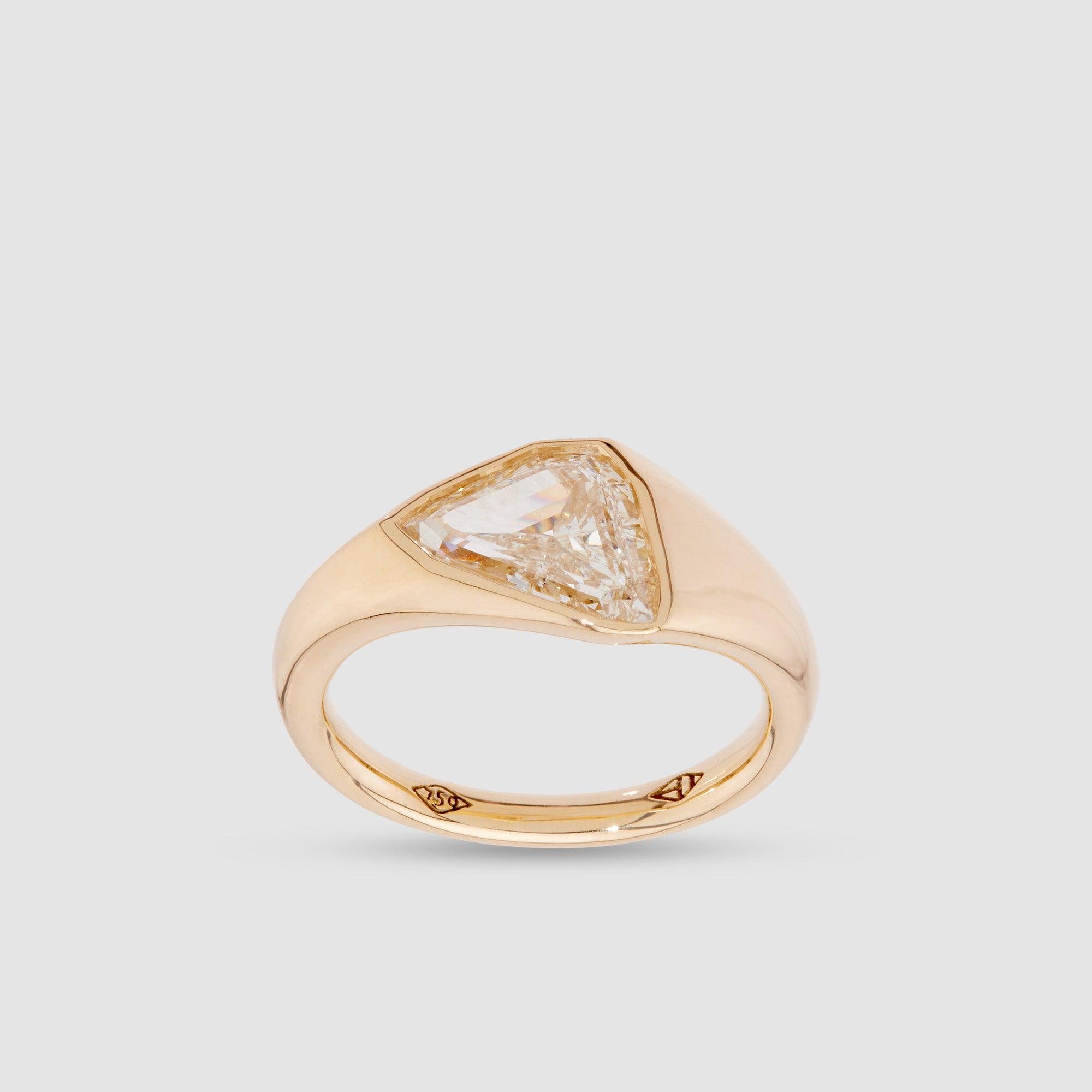 Artemer - One Of A Kind Yellow Gold Solitaire Ring by ARTEMER